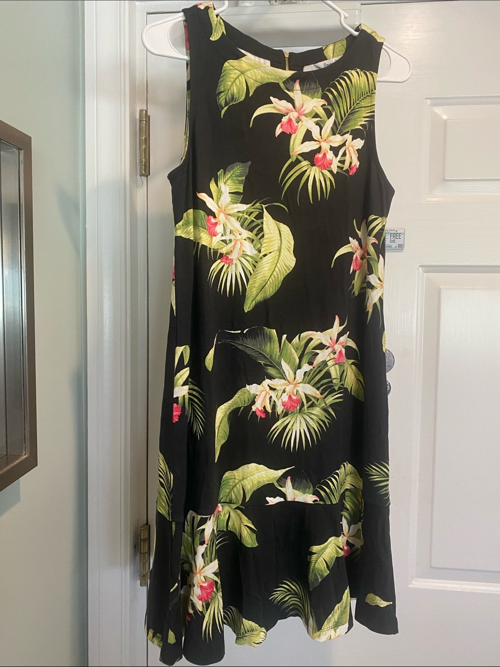 Tommy Bahama Black Tropical Orchid Shift Dress